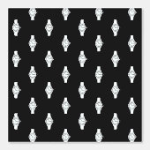 Papier Peint Montre la Fun Black de temps (Recto)
