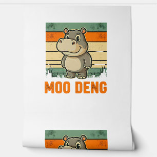 Papier Peint Moo Deng_ Adorable Baby Hippo long manches T-shirt