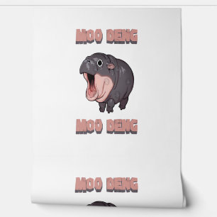 Papier Peint Moo-Deng le T-shirt Hippo bébé
