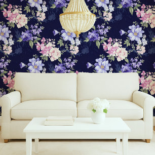 Papier Peint Moody Vintage Jardin Aquarelle Florale