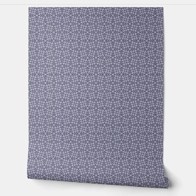 Papier Peint Mosaïque géométrique Abstraite violette à petite é (Déroulement)