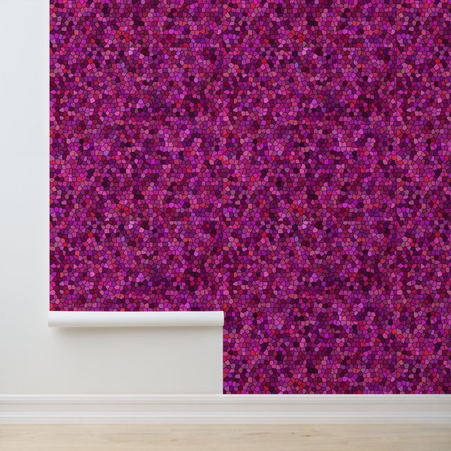 Papier Peint Mosaïque Rose Violet  (Application)