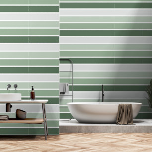 Papier Peint Motif à rayures Ombre vert mignon