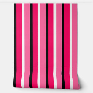 Papier Peint Motif à rayures rose foncé et clair