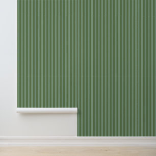 Papier Peint Motif à rayures vertes moderne Kale Green