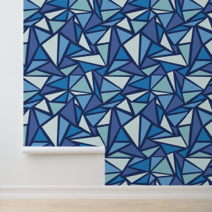 Papier Peint Motif Abstrait de glace bleue
