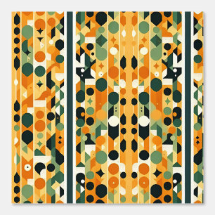 Papier Peint Motif Abstrait géométrique dans les tons chauds