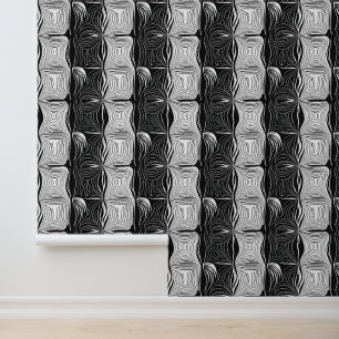 Papier Peint Motif Abstrait noir et blanc