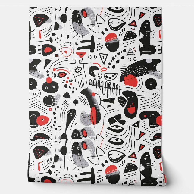 Papier Peint Motif Abstrait Shapescape (Déroulement)