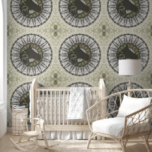 Papier Peint Motif animal cool - Mandala Horse 1