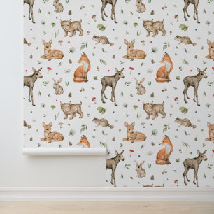 Papier Peint Motif animal de bois mou