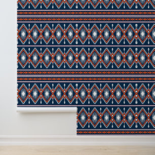Papier Peint motif Aztec cool carrelé