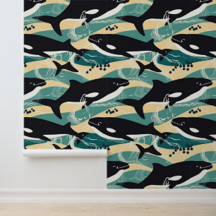 Papier Peint Motif baleines