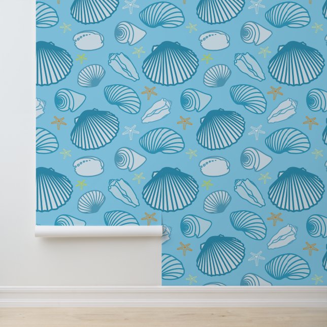 Papier Peint Motif bleu océan (Application)