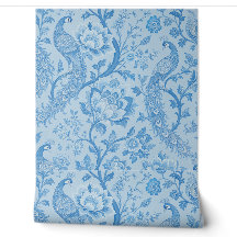 Motif bleu paon pâle persan de luxe