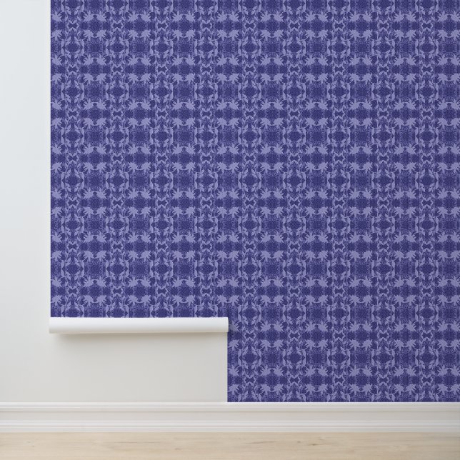 Papier peint Motif Blue Faux Lace (Application)