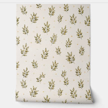 Motif botanique de jeté de branche d'olive à l'aqu