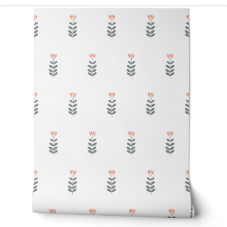 Papier Peint motif botanique sans couture avec des fleurs en mi
