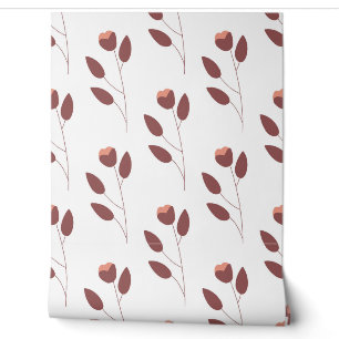 Papier Peint motif botanique simple et sans couture avec des fl