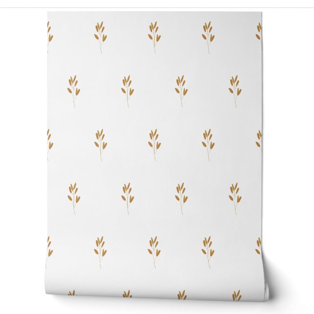 Papier Peint motif botanique simple et sans couture avec plan (Déroulement)
