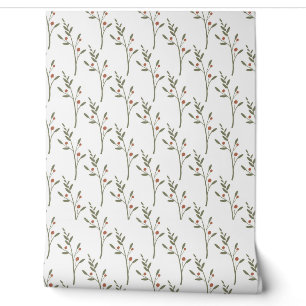 Papier Peint motif botanique simple et transparent avec des pla
