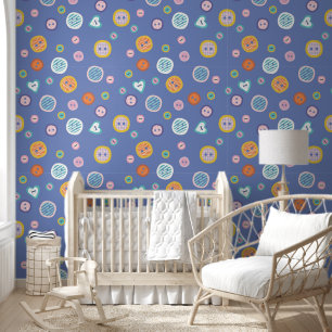 Papier Peint Motif Bouton coloré mignon