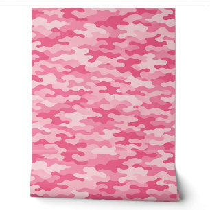 Papier Peint Motif camouflage rose féminin