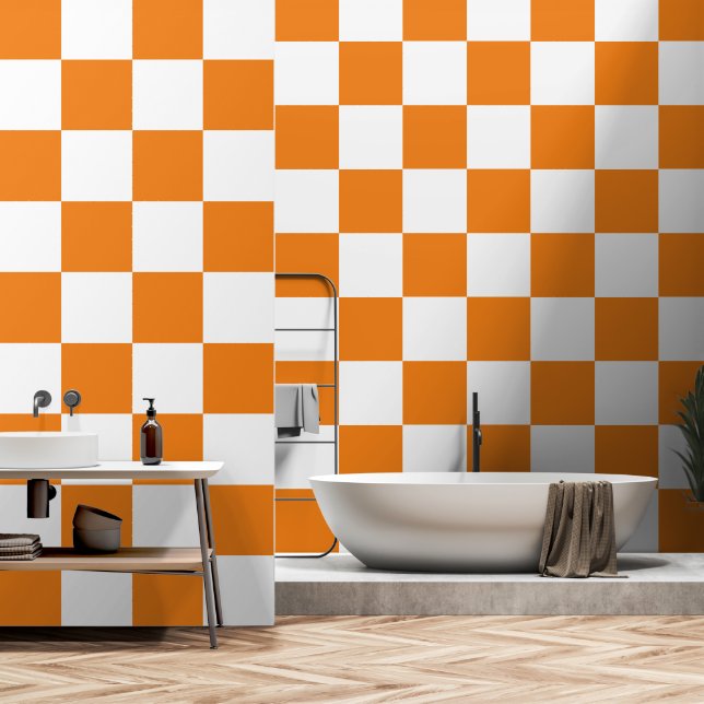 Papier Peint motif carré (Salle de bain)