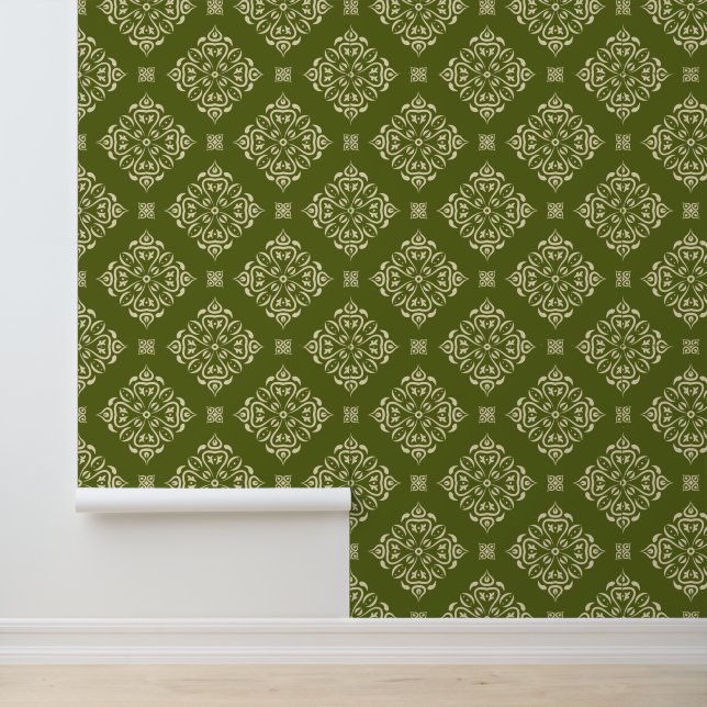 Papier Peint Motif classique damassé sans couture (Application)