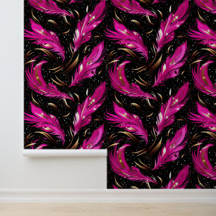 Papier Peint motif cool carrelé rose