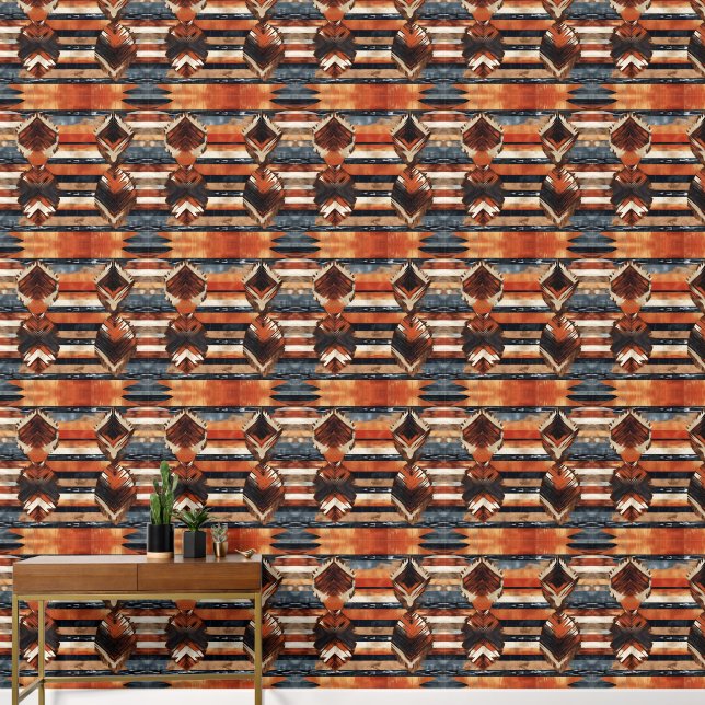 Papier Peint motif cool occidental carrelé (Couloir)