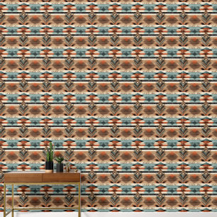 Papier Peint motif cool Western en faux bois