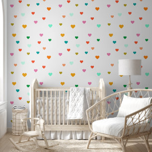 Papier peint Motif couleur coeur