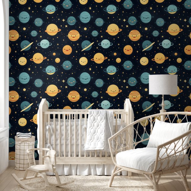 Papier Peint Motif Cute Cosmos (Enfants)