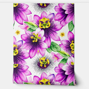 Papier Peint Motif d'aquarelle de la fleur de passion vive
