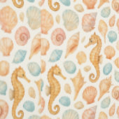 Papier Peint Motif d'aquarelle des coquillages et des hippocamp (Couture)