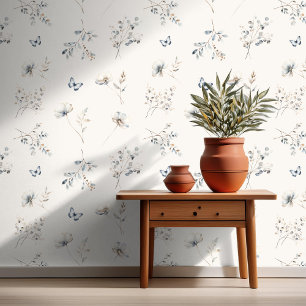 Papier Peint Motif d'aquarelle Fleur sauvage Delicate ID1102