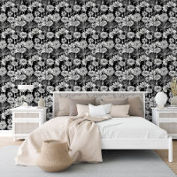 Motif D'Art Floral Noir Et Blanc