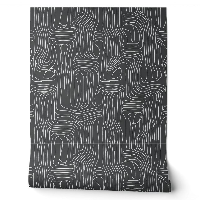 Papier Peint Motif d'art moderne Abstrait Line (Déroulement)
