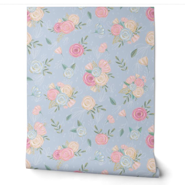Papier Peint Motif de ballerine douce (Déroulement)