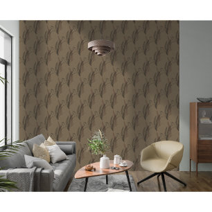 Papier Peint Motif de blé simple moderne élégant Brown