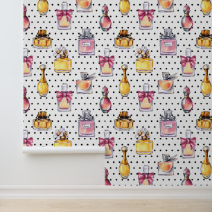 Papier Peint Motif de bouteilles de parfum