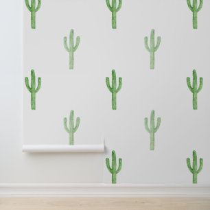Papier Peint Motif de cactus aquarelle
