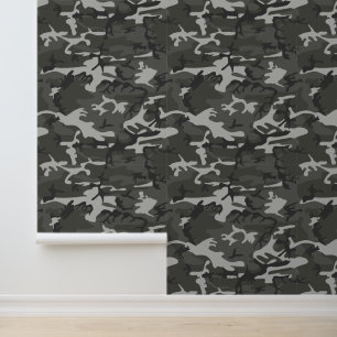 Papier Peint Motif de Camouflage gris, Motif militaire, Armée