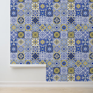 Papier Peint Motif de carreaux portugais 