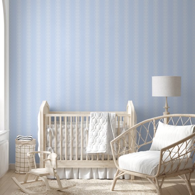 Papier Peint Motif de cercles géométriques interlocking bleu do (Enfants)