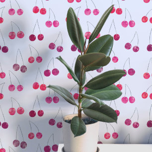 Papier Peint Motif de cerise à l'aquarelle
