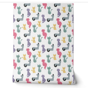 Papier Peint motif de chats amusants