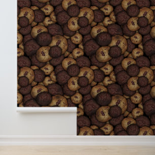 Papier Peint Motif de cookies à puces de chocolat