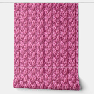Papier Peint Motif de crochet de plume en tricot rose